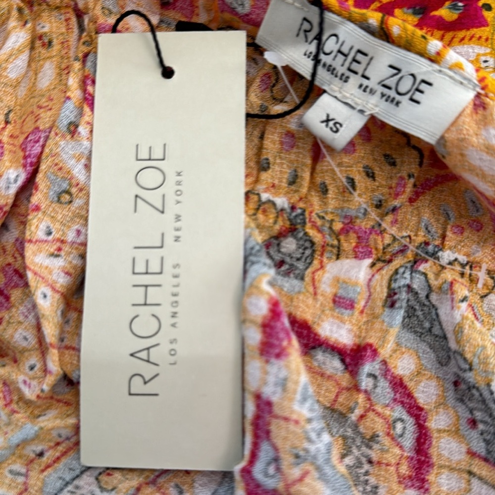 Rachel Zoe Orange Floral Print Macro Mai Straps - Picture 8 of 10